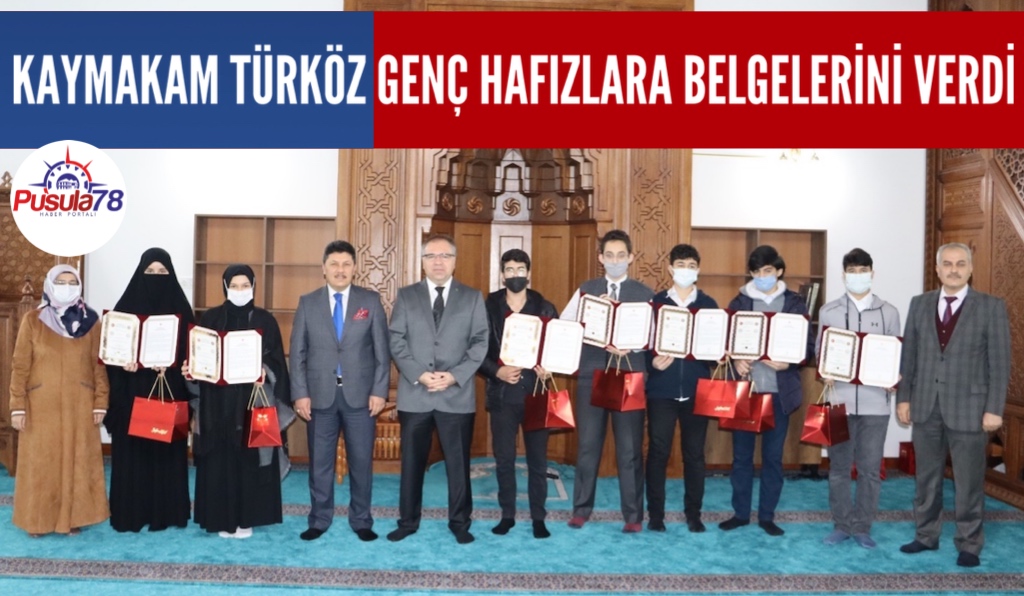 Kaymakam Türköz Genç Hafızlara Belgelerini Verdi