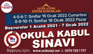 AÇI KOLEJİ KABUL ve BURSLULUK SINAVLARINA BAŞVURULAR BAŞLADI