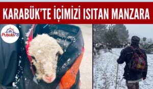 Karda Doğan Kuzuyu Üşümesin Diye Sırt Çantasında Taşıdı