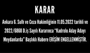 KADROLU ADAY ADAYI MEYDANLARDA