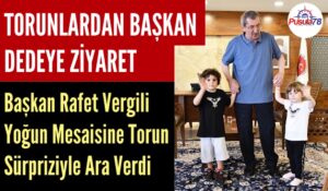 Torunlardan Başkan Dedeye Ziyaret