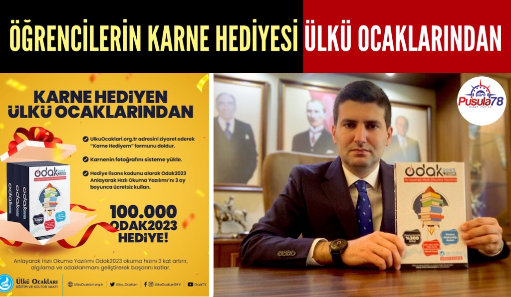ÖĞRENCİLERİN KARNE HEDİYESİ ÜLKÜ OCAKLARINDAN