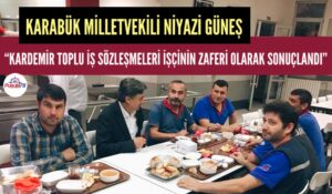 MİLLETVEKİLİ GÜNEŞ KARDEMİŞ İŞÇİSİNİ TEBRİK ETTİ