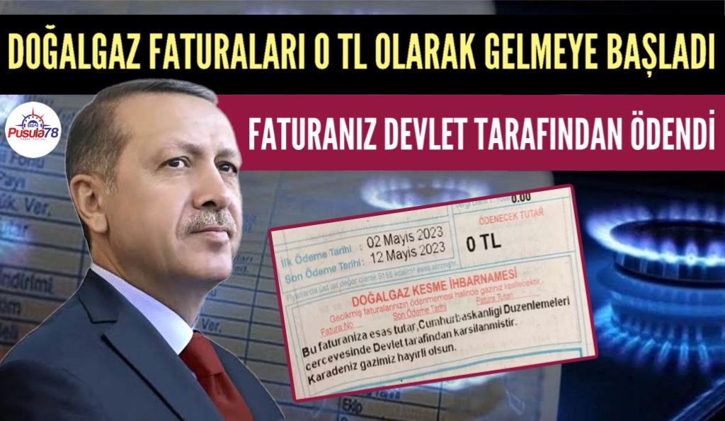 DOĞALGAZ FATURALARI DEVLET TARAFINDAN ÖDENDİ