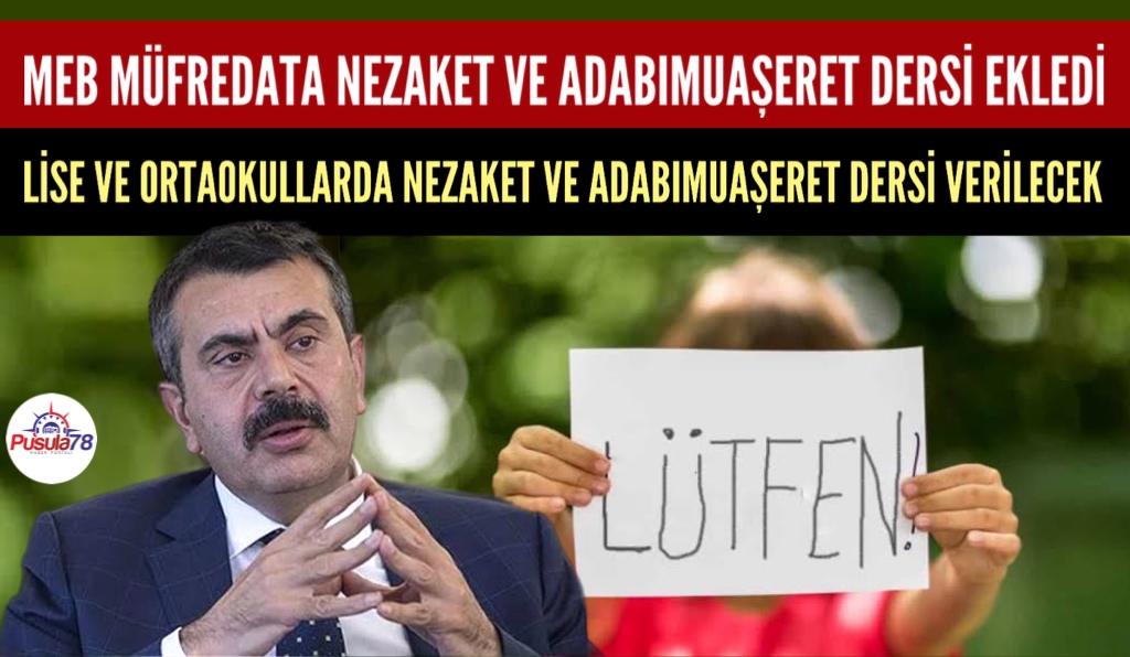 OKULLARDA GÖRGÜ KURALLARI MÜFREDAT KAPSAMINA ALINDI